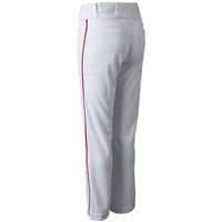 Champro Youth Triple Crown 2.0 Open Bottom Piped Baseball Pants, White/Scarlet