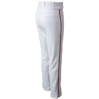 Champro Youth Triple Crown 2.0 Open Bottom Piped Baseball Pants, White/Scarlet