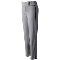 Champro Youth Triple Crown 2.0 Open Bottom Piped Baseball Pants, Grey/Royal