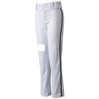 Champro Youth Triple Crown 2.0 Open Bottom Piped Baseball Pants, White/Black