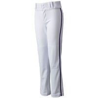 Champro Youth Triple Crown 2.0 Open Bottom Piped Baseball Pants, White/Navy