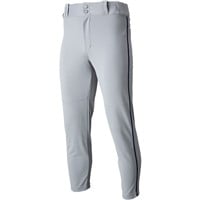 Champro Men's Triple Crown 2.0 Tapered Bottom Piped Baseball Pants, Grey/Navy