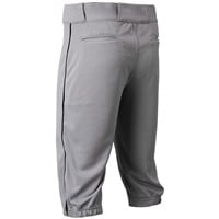 Champro Men's Triple Crown 2.0 Knicker Piped Baseball Pants, Grey/Black
