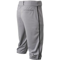 Champro Men's Triple Crown 2.0 Knicker Piped Baseball Pants, Grey/Black