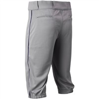 Champro Men's Triple Crown 2.0 Knicker Piped Baseball Pants, Grey/Navy