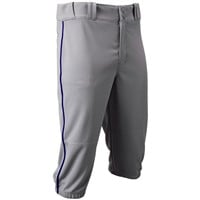 Champro Men's Triple Crown 2.0 Knicker Piped Baseball Pants, Grey/Royal