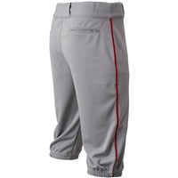 Champro Men's Triple Crown 2.0 Knicker Piped Baseball Pants, Grey/Scarlet