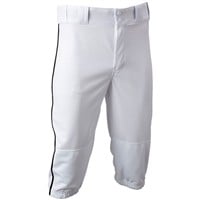 Champro Men's Triple Crown 2.0 Knicker Piped Baseball Pants, White/Black