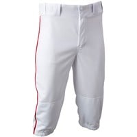 Champro Men's Triple Crown 2.0 Knicker Piped Baseball Pants, White/Scarlet