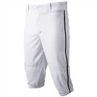 Champro Men's Triple Crown 2.0 Knicker Piped Baseball Pants, White/Black