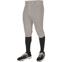 Champro Men's Triple Crown 2.0 Knicker Solid Baseball Pants, Grey