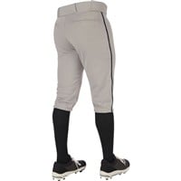 Champro Youth Triple Crown 2.0 Knicker Piped Baseball Pants, Grey/Black