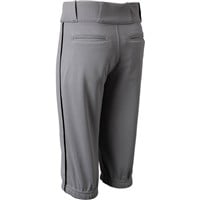 Champro Youth Triple Crown 2.0 Knicker Piped Baseball Pants, Grey/Black