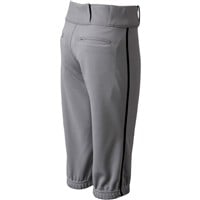 Champro Youth Triple Crown 2.0 Knicker Piped Baseball Pants, Grey/Black
