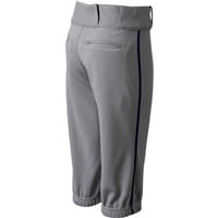 Champro Youth Triple Crown 2.0 Knicker Piped Baseball Pants, Grey/Navy