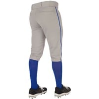 Champro Youth Triple Crown 2.0 Knicker Piped Baseball Pants, Grey/Royal