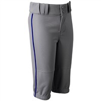Champro Youth Triple Crown 2.0 Knicker Piped Baseball Pants, Grey/Royal