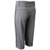 Champro Youth Triple Crown 2.0 Knicker Piped Baseball Pants, Grey/Royal