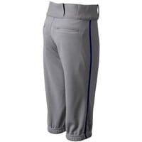 Champro Youth Triple Crown 2.0 Knicker Piped Baseball Pants, Grey/Royal
