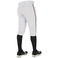 Champro Youth Triple Crown 2.0 Knicker Piped Baseball Pants, White/Black