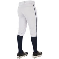 Champro Youth Triple Crown 2.0 Knicker Piped Baseball Pants, White/Navy