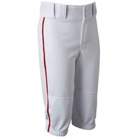 Champro Youth Triple Crown 2.0 Knicker Piped Baseball Pants, White/Scarlet