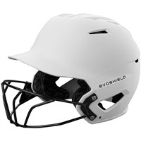 Evoshield XVT 2.0 Matte Fastpitch Batting Helmet w/Facemask, Team White
