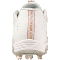 Mizuno Womens 9-Spike Swift 8 Low Metal Fastpitch Softball Cleats, White