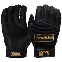Franklin Adult Pro Classic Batting Gloves, Black/Gold