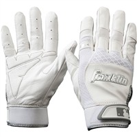 Franklin Youth Shok-Sorb X Batting Gloves, White/Silver