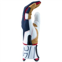 Marucci Adult Blacksmith V2 Batting Gloves, Red/White/Blue