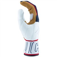 Marucci Adult Blacksmith V2 Batting Gloves, Red/White/Blue