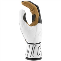Marucci Adult Blacksmith V2 Batting Gloves, White/Black