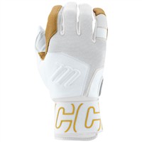 Marucci Youth Blacksmith V2 Batting Gloves, White/White