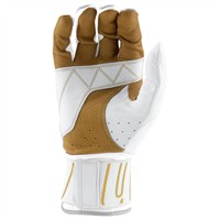 Marucci Youth Blacksmith V2 Batting Gloves, White/White