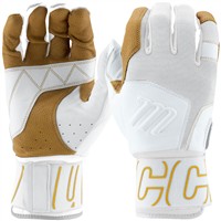Marucci Youth Blacksmith V2 Batting Gloves, White/White