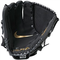 NIKE Youth Alpha Edge 11.5in Baseball Glove, Black/Gold