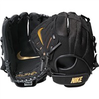 NIKE Youth Alpha Edge 11.5in Baseball Glove, Black/Gold