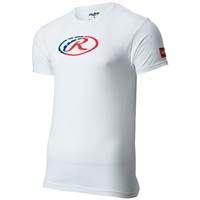 Rawlings Men's Oval USA Baseball T-Shirt, White