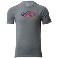 Rawlings Men's Oval USA Baseball T-Shirt, Grey
