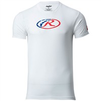 Rawlings Men's Oval USA Baseball T-Shirt, White
