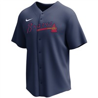 NIKE Men's MLB Full Button Baseball Jersey, Atlanta Braves