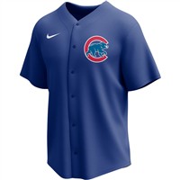 NIKE Men's MLB Full Button Baseball Jersey, Chicago Cubs