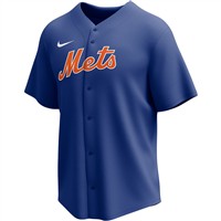 NIKE Men's MLB Full Button Baseball Jersey, New York Mets
