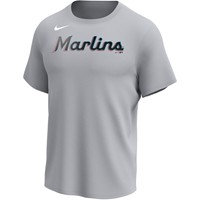 NIKE Men's MLB Crew Neck Performance Baseball T-Shirt, Miami Marlins