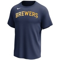 NIKE Youth MLB Crew Neck Performance Baseball T-Shirt, Milwaukee Brewers