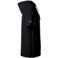 Evoshield Men's Pro Team 2.0 Short Sleeve Baseball Hoodie, Black