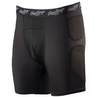 Rawlings Men's Baseball Sliding Shorts, Black