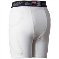 Rawlings Youth Baseball Sliding Shorts, White