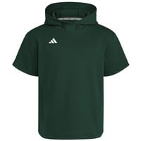 adidas Men's Dugout Short Sleeve Baseball Training Hoodie, Dark Green